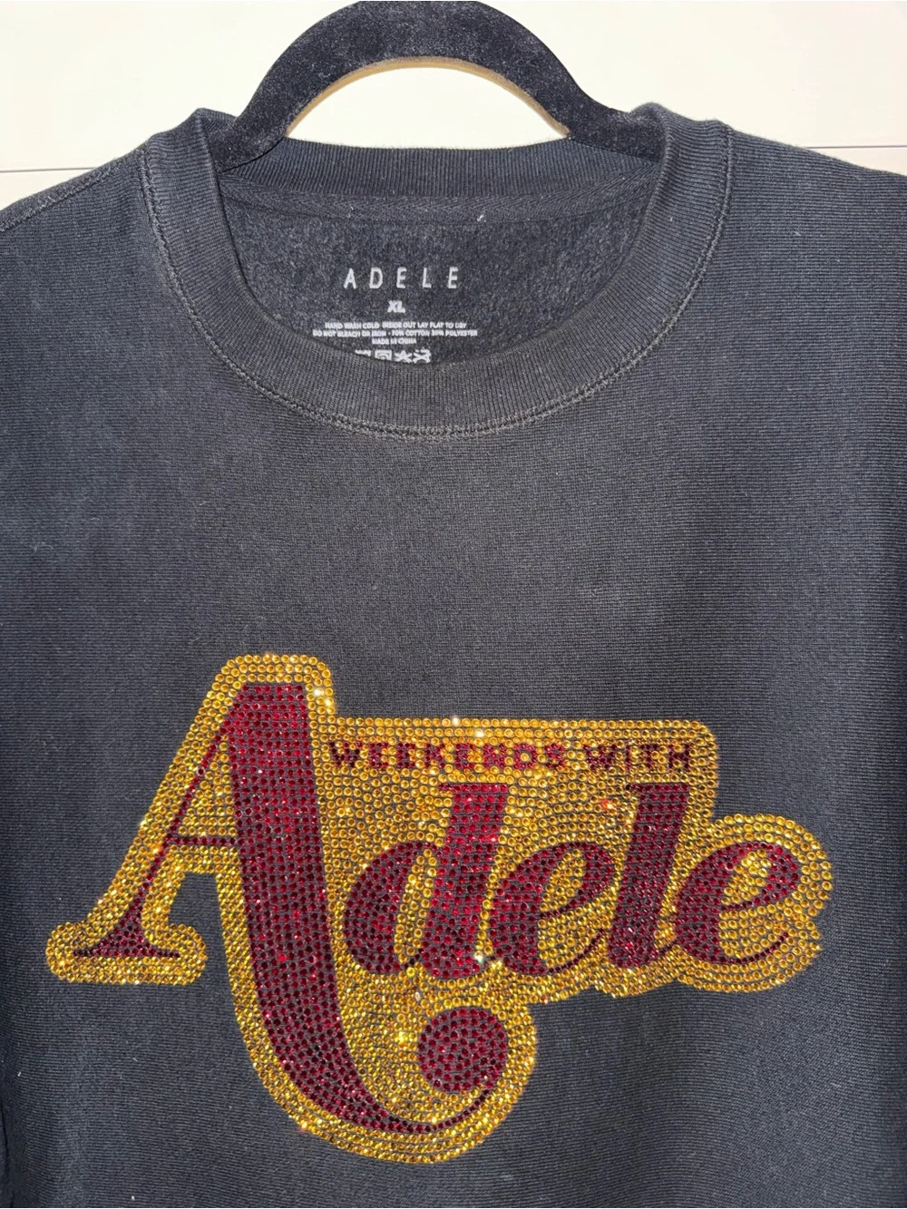 Weekends with Adele Rhinestone Crewneck Sweatshirt
